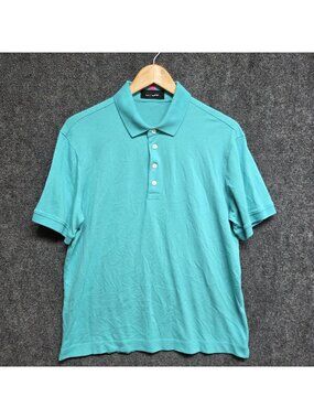 G/Fore Polo Shirt Men Medium Siren Teal Short Sleeve Golf Casual Preppy